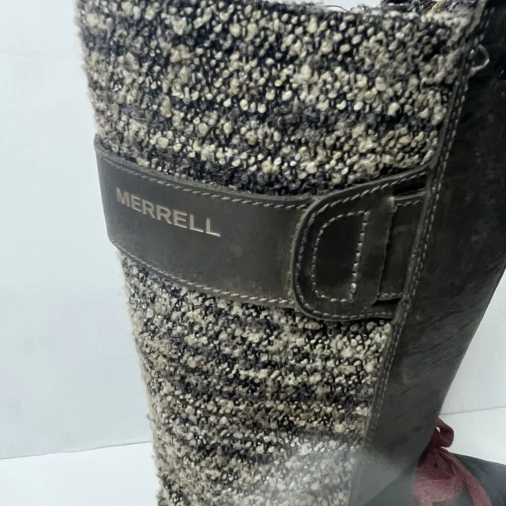 Merrell Bungee Cord Eventyr Cuff Mis Calf Zip UP Boots Women's Size 5.5